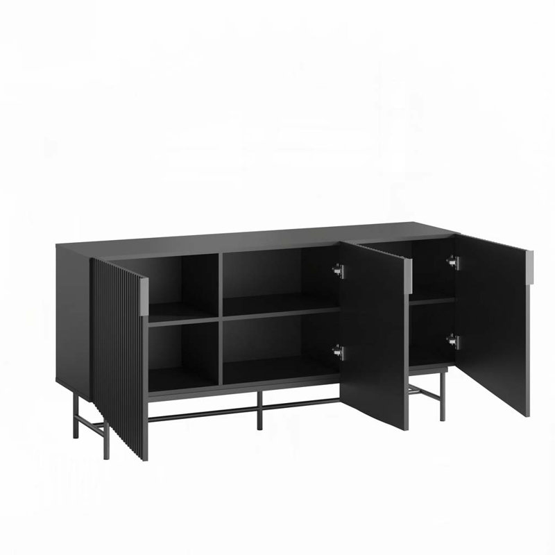 Meuble télé pour meuble télé 75 pouces, Noir