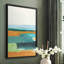 Turquoise et orange I, reproduction encadrée - bois massif-2035808482-2035808483