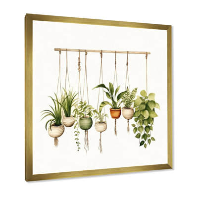 Impression sur toile de plantes botaniques suspendues