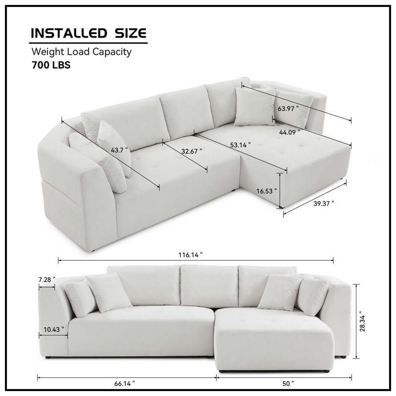 Harshvardhan Upholstered 116.14'' Sofa