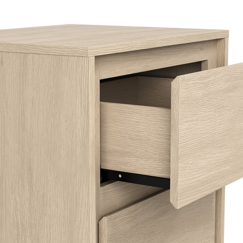 Modern 2-Drawer Nightstand,Set Of 2, Beige