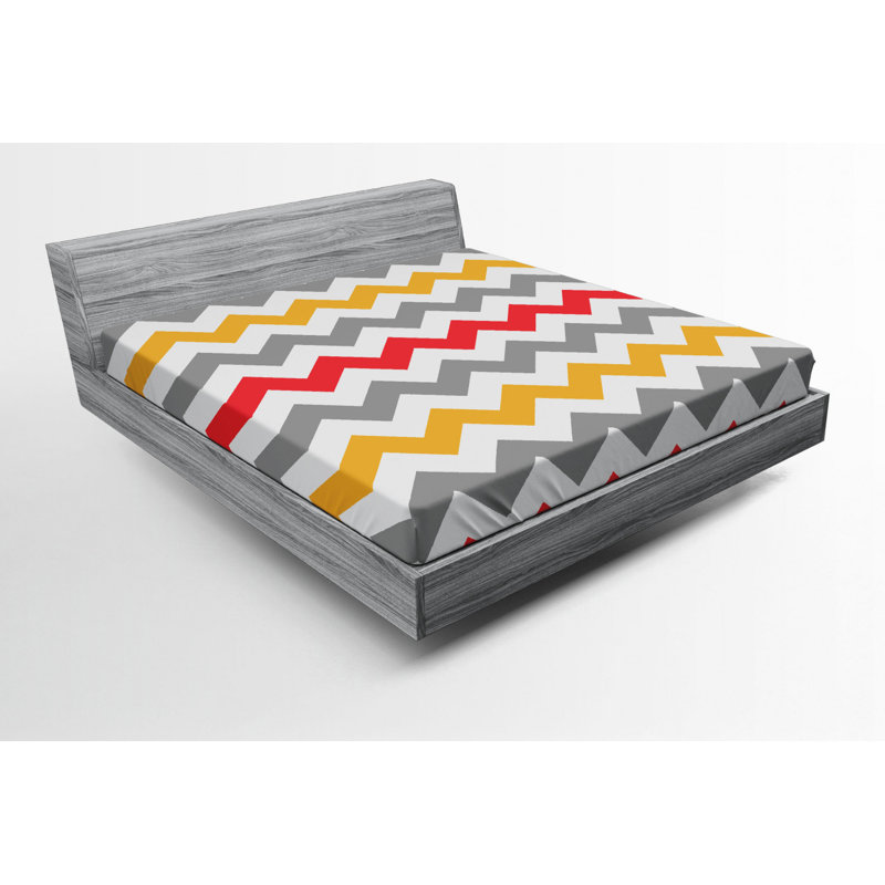 Microfiber Chevron Fitted Sheet, Full Fitted Sheet