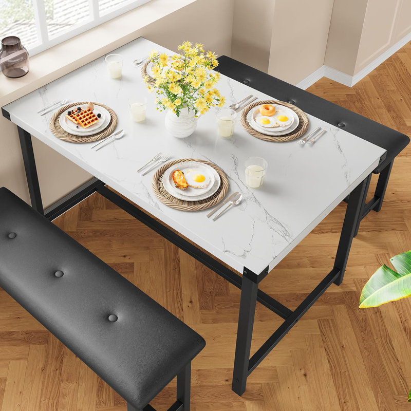 Ensemble repas pour quatre personnes, Gris, Noir