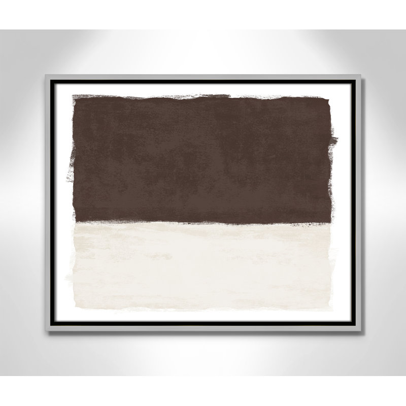 Chocolat trempé I - Version paysage par Natalie Carpentieri, Toile avec cadre, Flottant argent, L 21,5 po x H 17,5 po