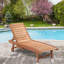 Chaise longue d'extérieur Outsunny avec table intégrée, dossier inclinable pour bronzer, roulettes, aspect bois rouge