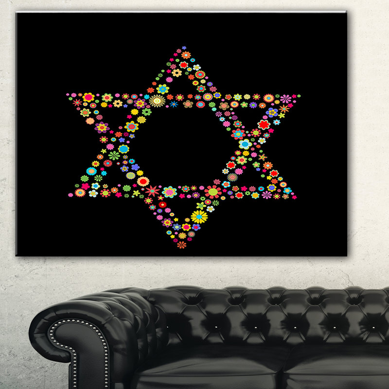« star of david shape », impression sur toile, H 20 po x l 20 po x P 1 po