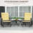 Outsunny 3-Piece Outdoor Gliders Set Bistro Set With Steel Frame, Tempered Glass Top Table For Patio, Garden, Backyard, Lawn-1062807853