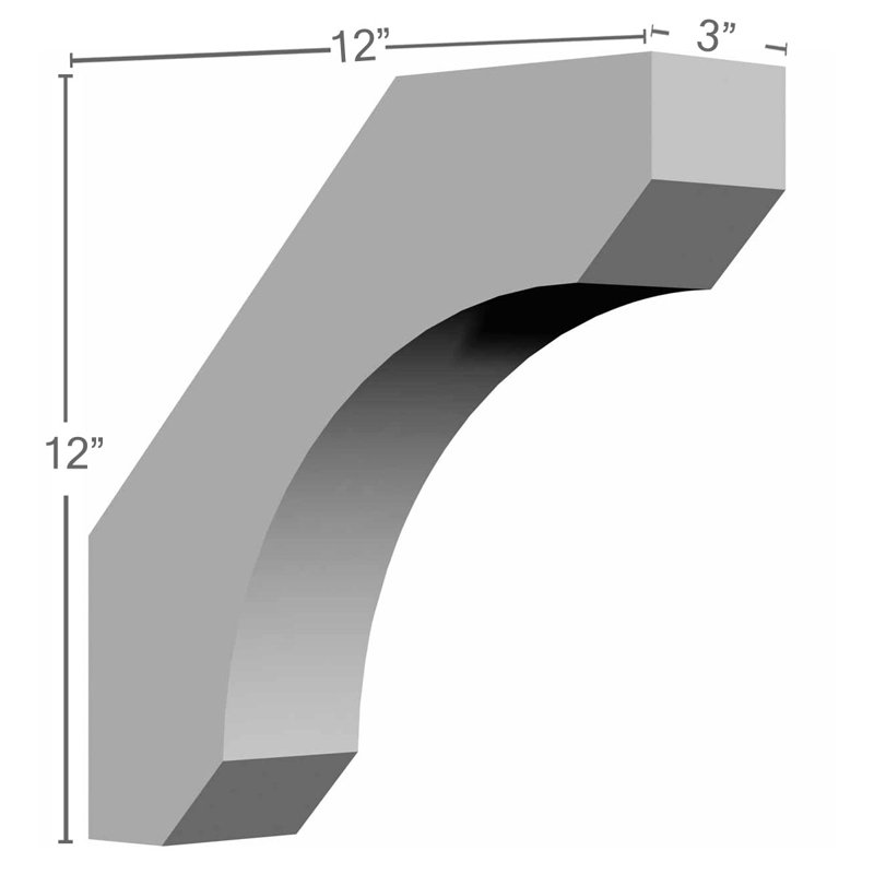 Legacy Bracket, 12"H x 3"W x 12"D