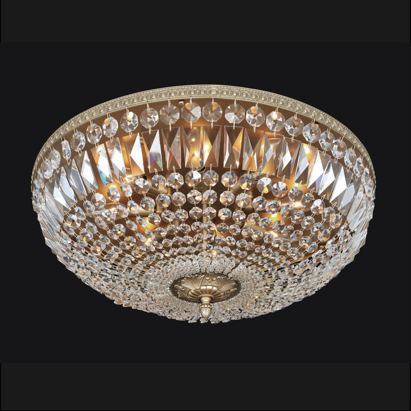 Plafonnier semi-encastré 8 lumières Lemire, Chrome