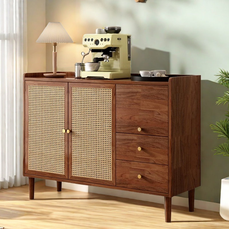 Armoire d'appoint en bois massif, Noyer