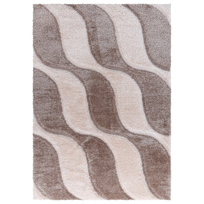 Rectangle Geometric Shag Indoor / Outdoor