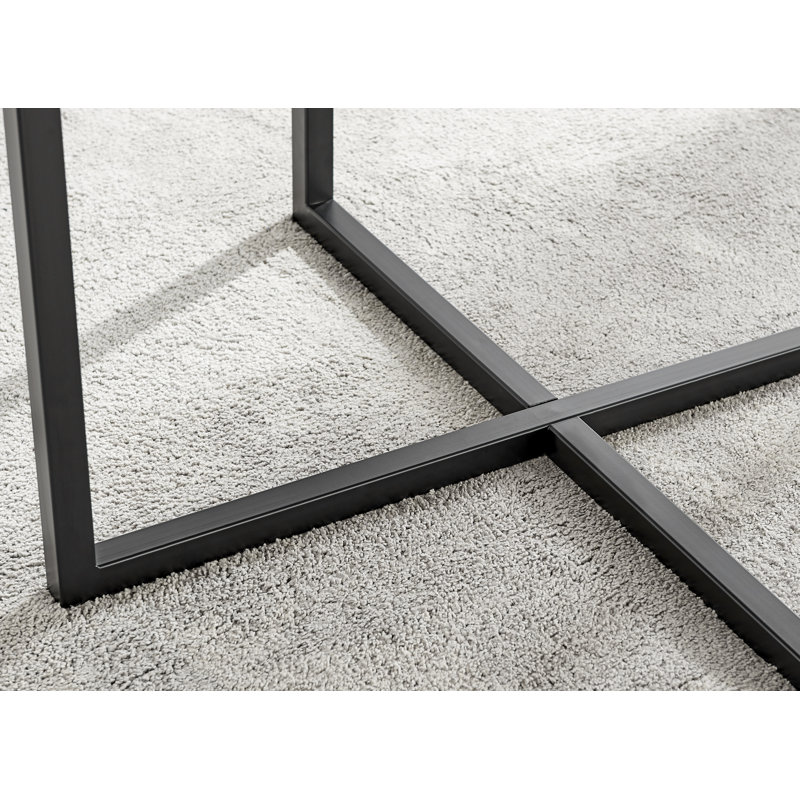Eubanks Round Dining Table with Storage Shelf for Industrial Minimalist Dining Room, Black, Grey