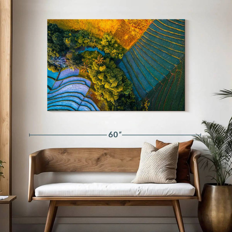 Alvord Bali Rice Fields, 32" H x 48" W