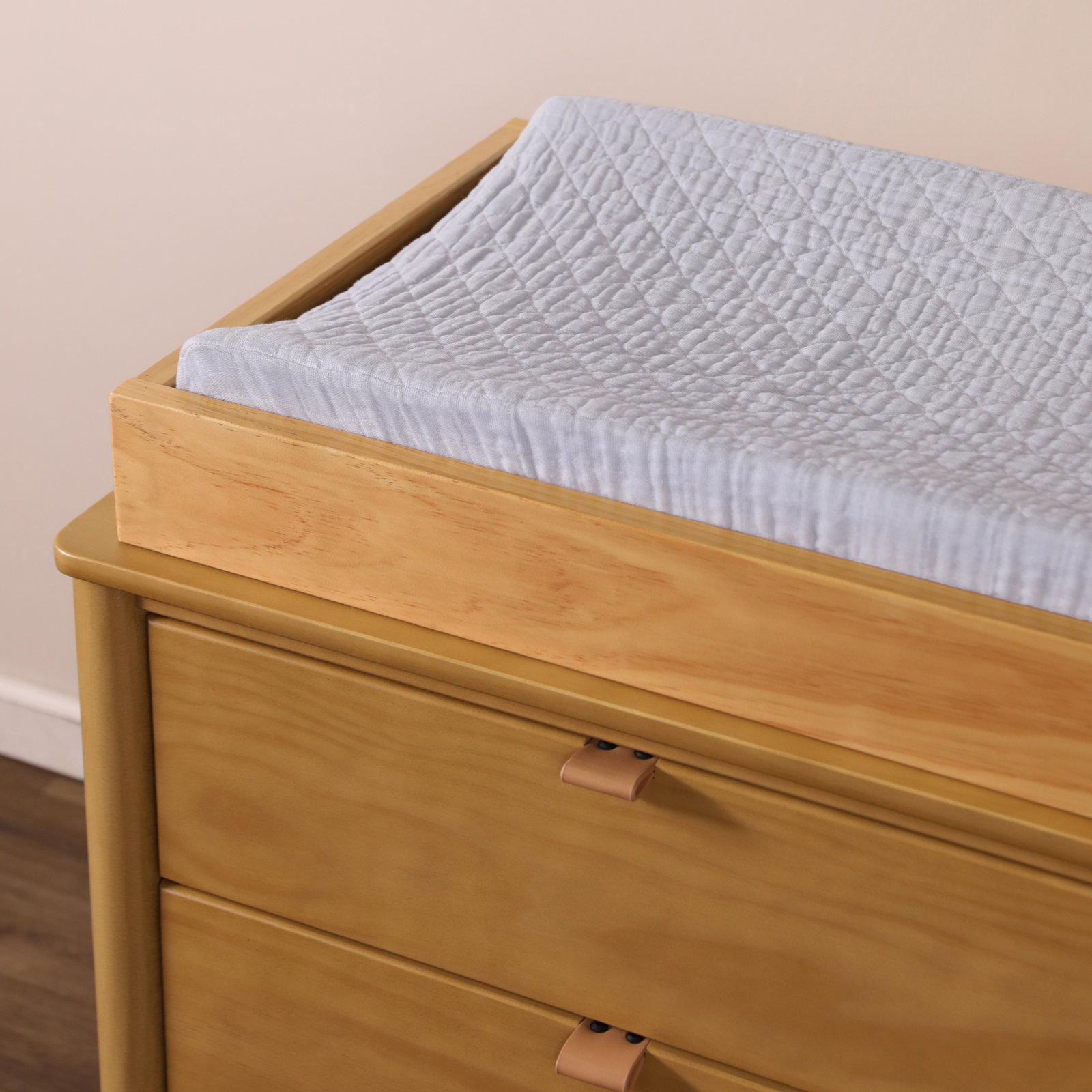 Burnt Sienna Dewdrop Quilted Changing Pad Cover