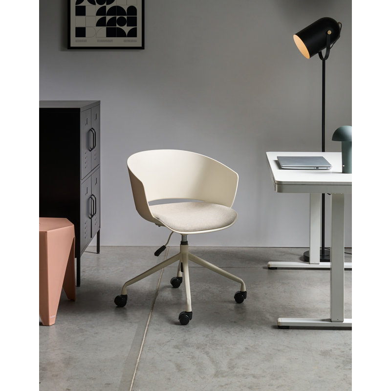 Polyester Office Chair, White