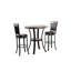 Aleira 2-Person Round Manufactured Wood Dining Set with Swivel Stools