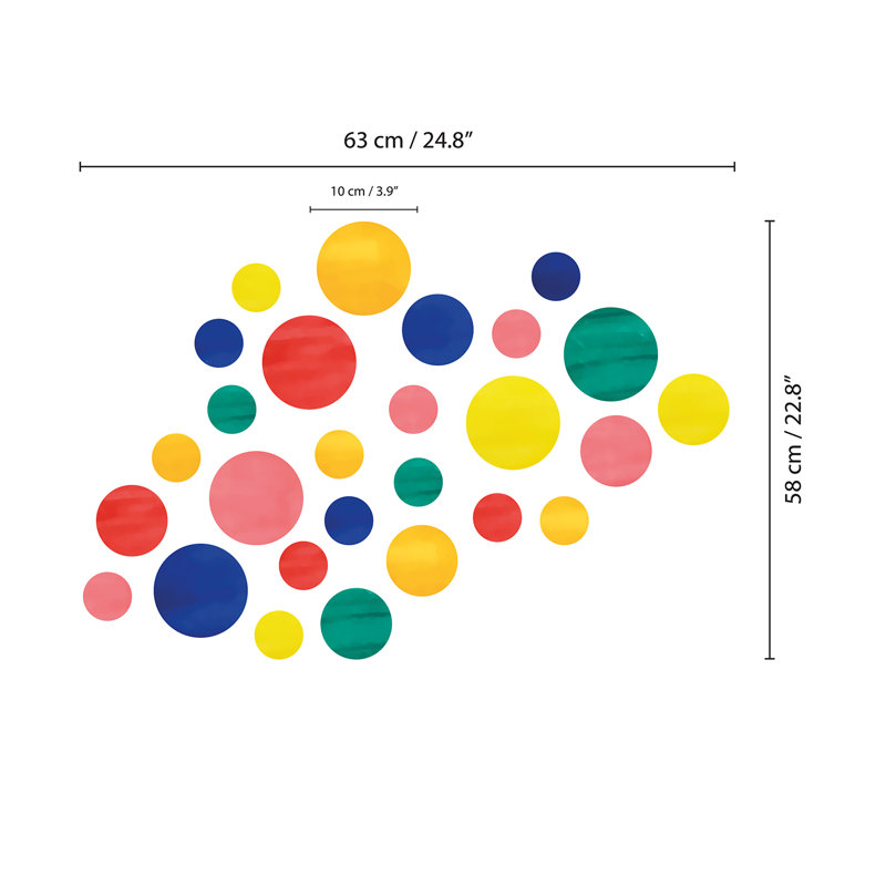 Circle Rainbow Kids Wall Sticker, Yellow/Green