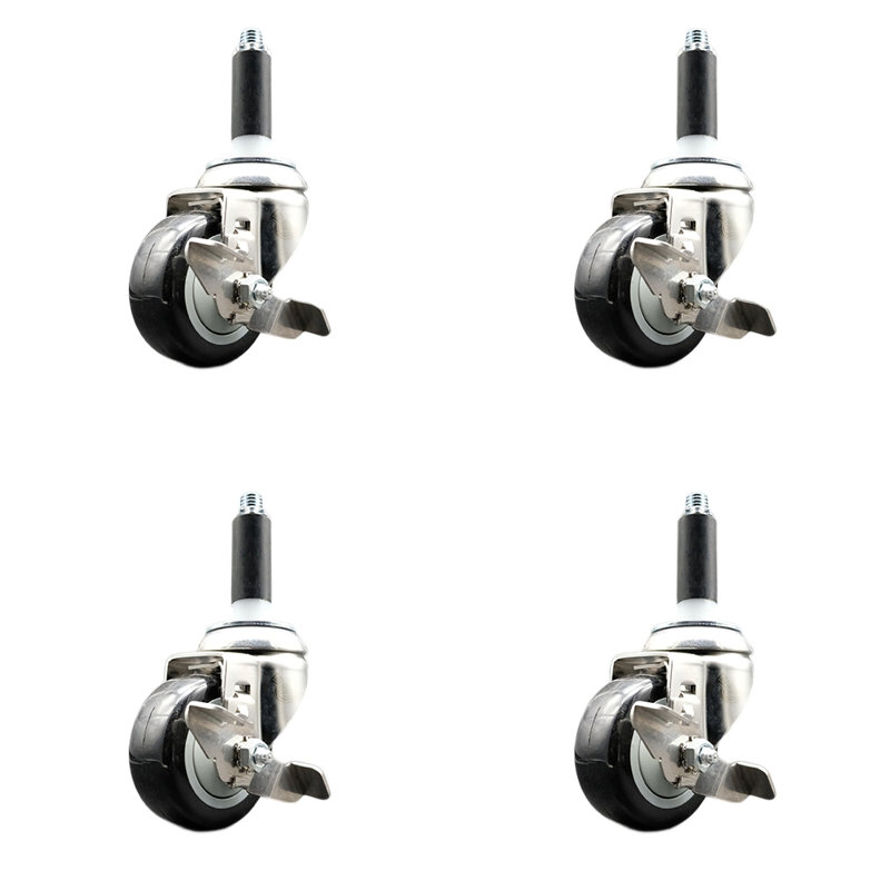 Polyurethane Casters, Black