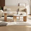 Table basse simple en bois massif de style beurre