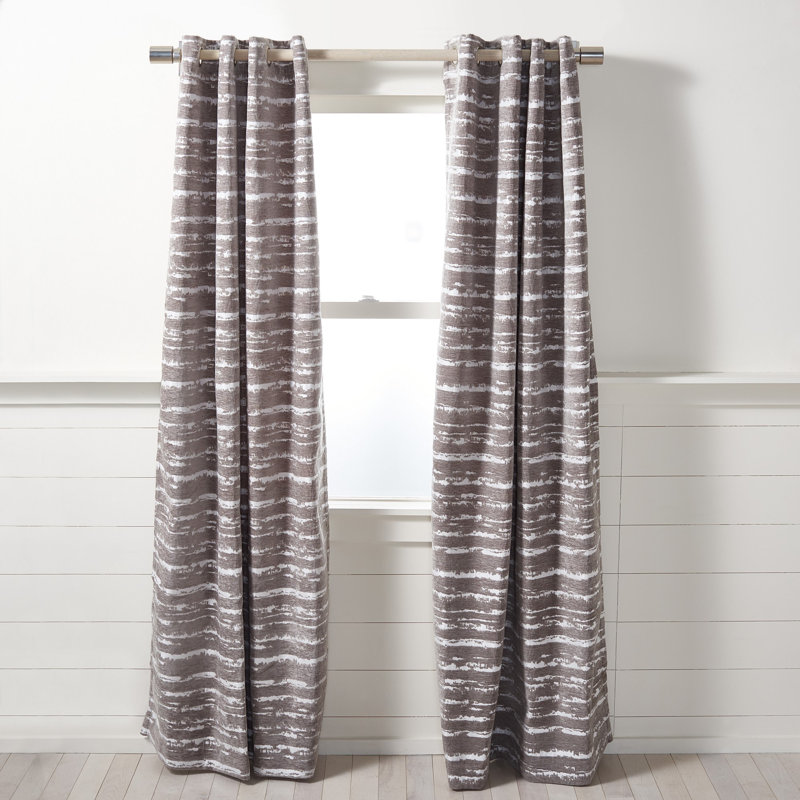 Antoni Room Darkening Curtain Single Panel, 52" W x 96" L, Gray