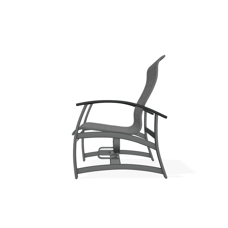 Belle Isle Outdoor Lounge Chair, Graphite, Destiny Steel