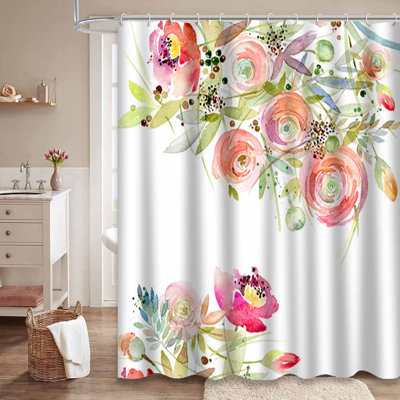 Watercolor Flower Vintage Greeting Abstract Art Beautiful Beauty with 12 Hooks
