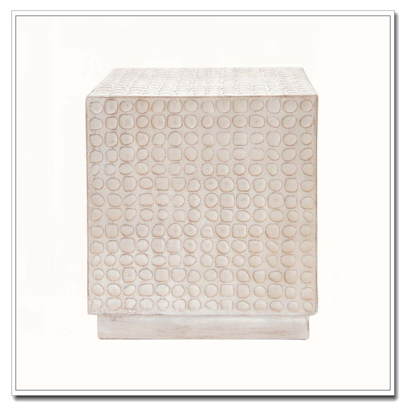 Table d'appoint MGO, texture semblable au bois, utilisation intérieure / extérieure