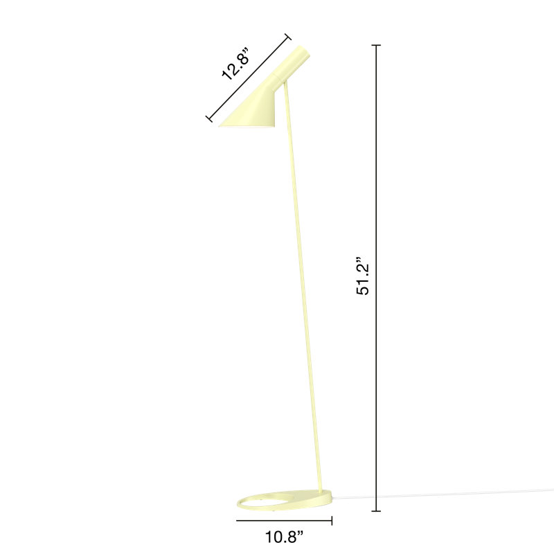 AJ Task Floor Lamp, Soft Lemon, Soft Lemon