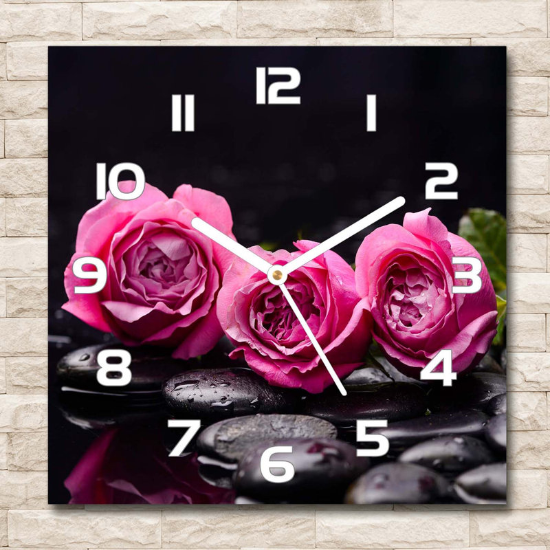 Heathyr Glass Wall Clock, White