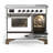 Majestic III Series 40 Inch Induction Range with 6 Induction Elements in White (Burnished Trim)-124828931-124828939