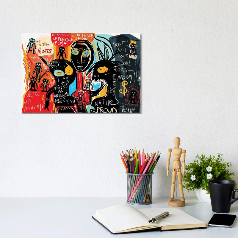 We Are The Children Of Freedom Of America by Emmanuel Signorino - Wrapped Canvas Print, 20.32 cm H x 30.48 cm W