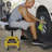Rolling Garage Stool, 300LBS Capacity, Adjustable Height from 24 in to 28.7