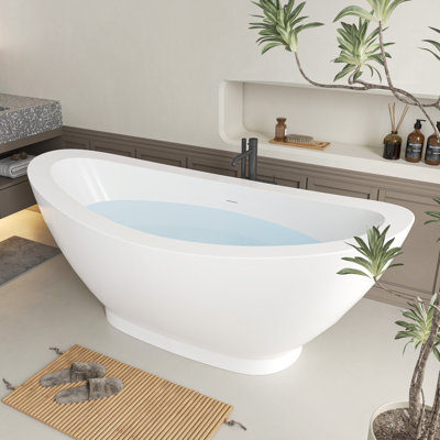 69" x 34" Freestanding Soaking Bathtub