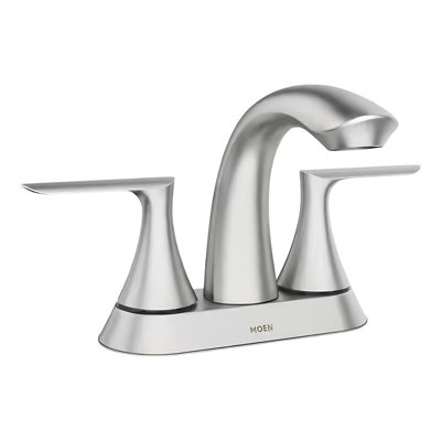 MOEN Seena Centerset 2-Handle Bathroom Faucet in Spot Resist Brushed Nickel