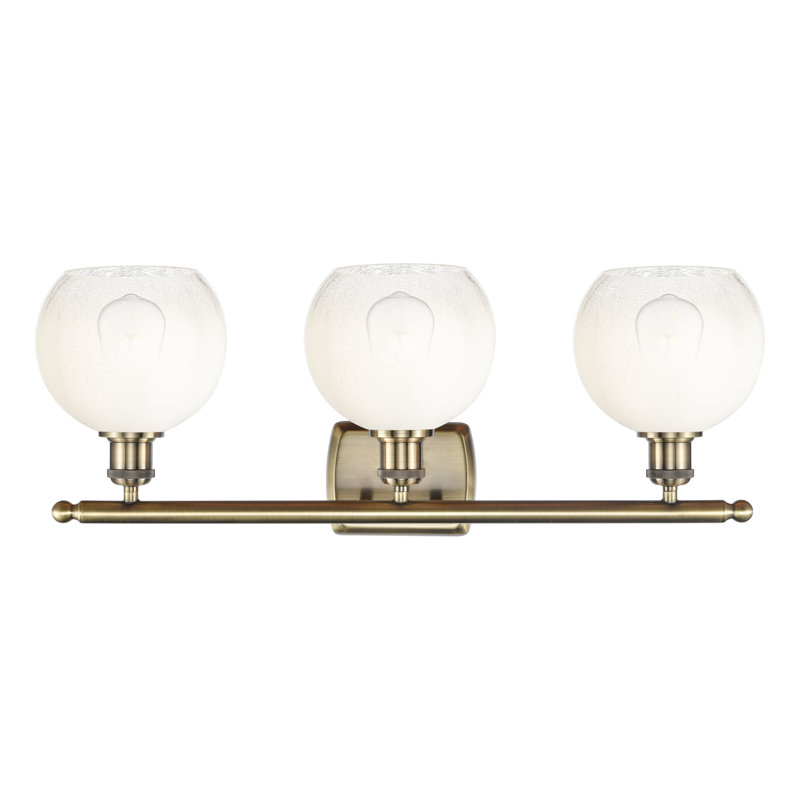 Ballston - Appleton - 3 Light Bath Vanity Light, Opal, Antique Brass
