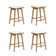 Barker Upholstered Counter Stool with Solid Wood Frame