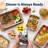 Triple Slow Cooker Buffet Food Warmer with 3 x 1.5 QT Ceramic Pots, Glass Lids and Spoons-138425859