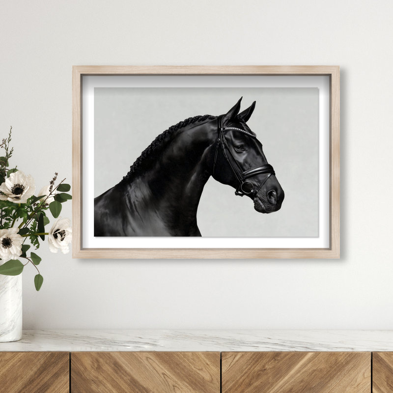 Midnight Majesty I Framed Graphic Art, 11.5"H x 16.5"W, Natural Oak Shadowbox