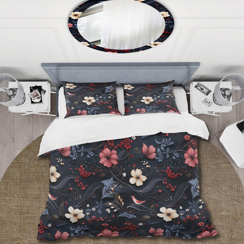 Ensemble de housse de couette Darkody Melody Moody, Housse de couette simple + 1 taie décorative stan