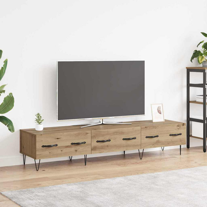 Unfinished TV Stand for TVs up to 70", Artisan Oak