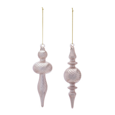 Ornements en verre faîteau (ensemble de 12)