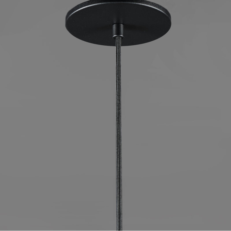 Hannes 1-Light Dimmable Dome Pendant, Black