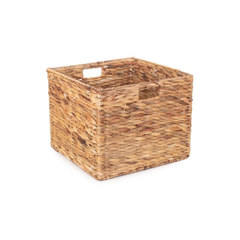 Selby Wicker Water Hyacinth Storage Basket, 32cm H x 40cm W x 40cm D