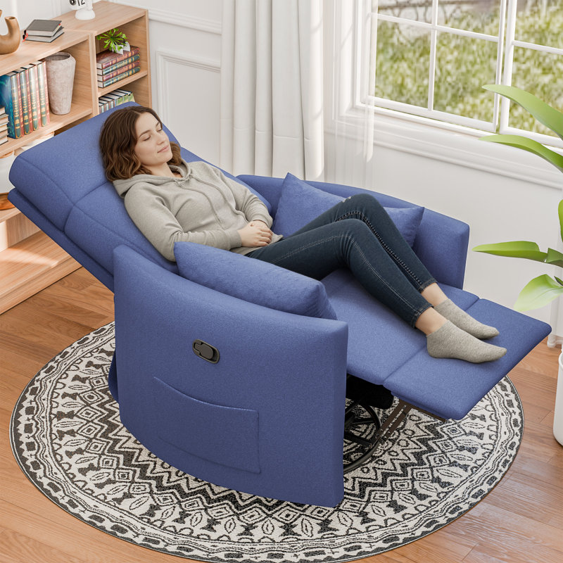 Rotating Massage Recliner with Ring-style Armrests – Single-seat Sofa with Massage Functions, Armrest Pillows,and Side Pockets,Suitable for Living Rooms,Bedrooms,Home Theaters,and Offices