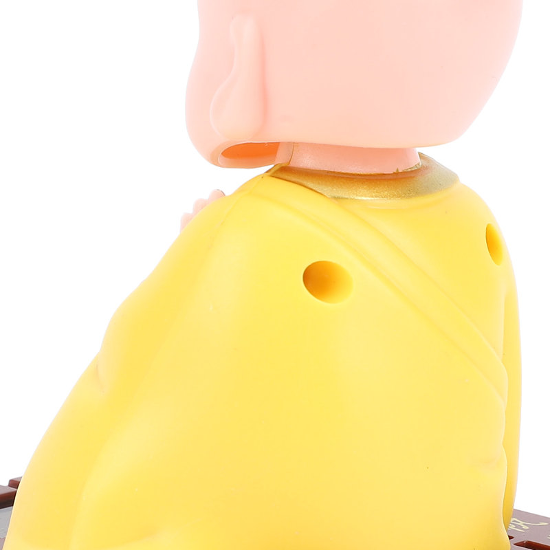 Figurine solaire petit moine avec capteur de lumière amusant