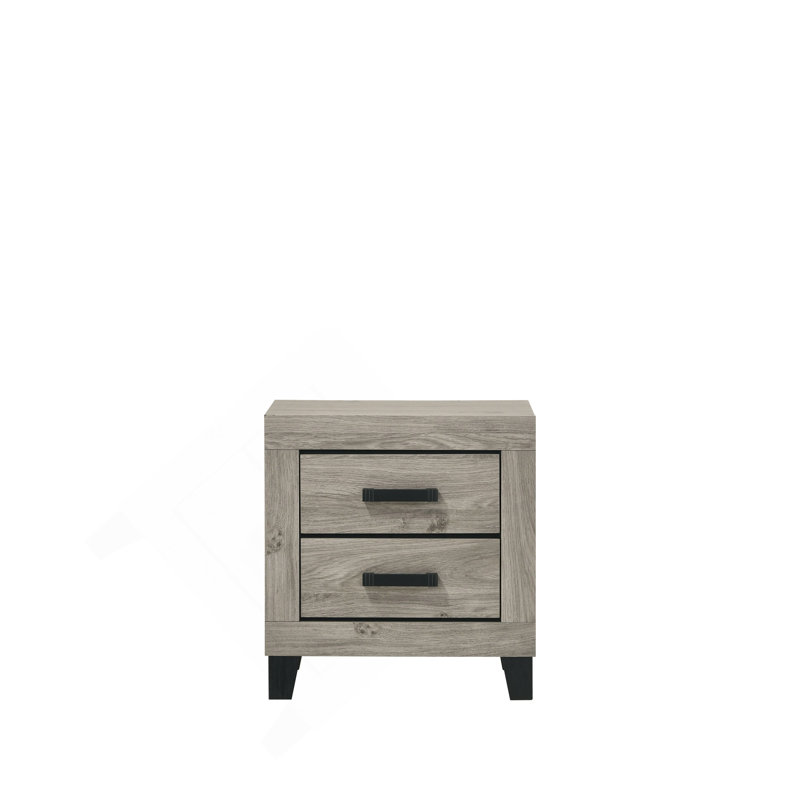 Table de chevet finition gris clair