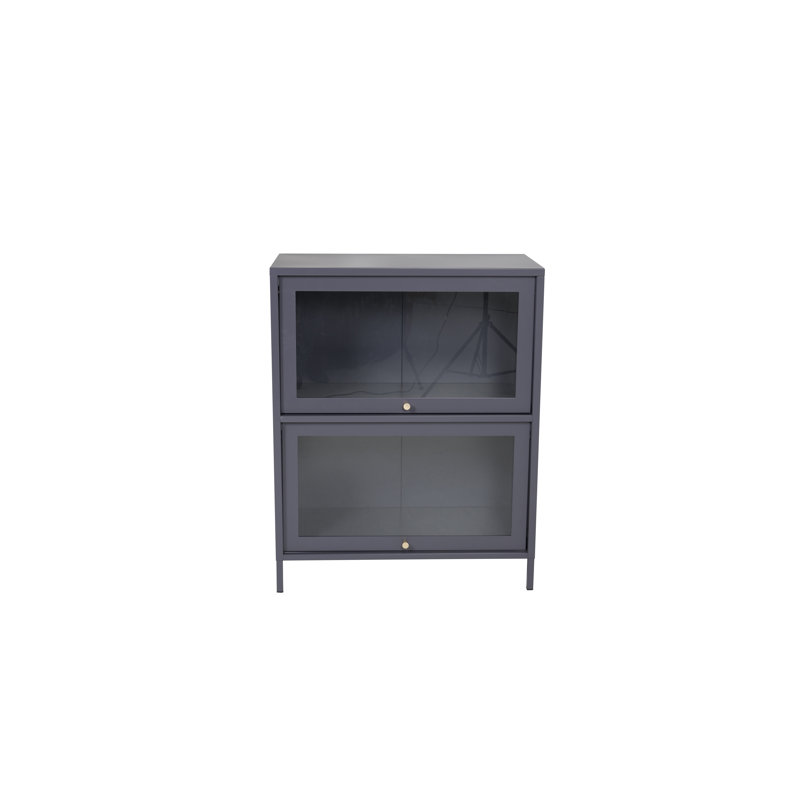 Isiah 80cm Wide Solid Wood File Cabinet, Light Grey