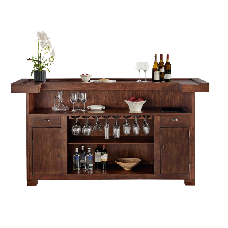 Savannah 84'' Solid Wood Home Bar