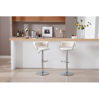 Tabouret de bar rotatif à hauteur ajustable