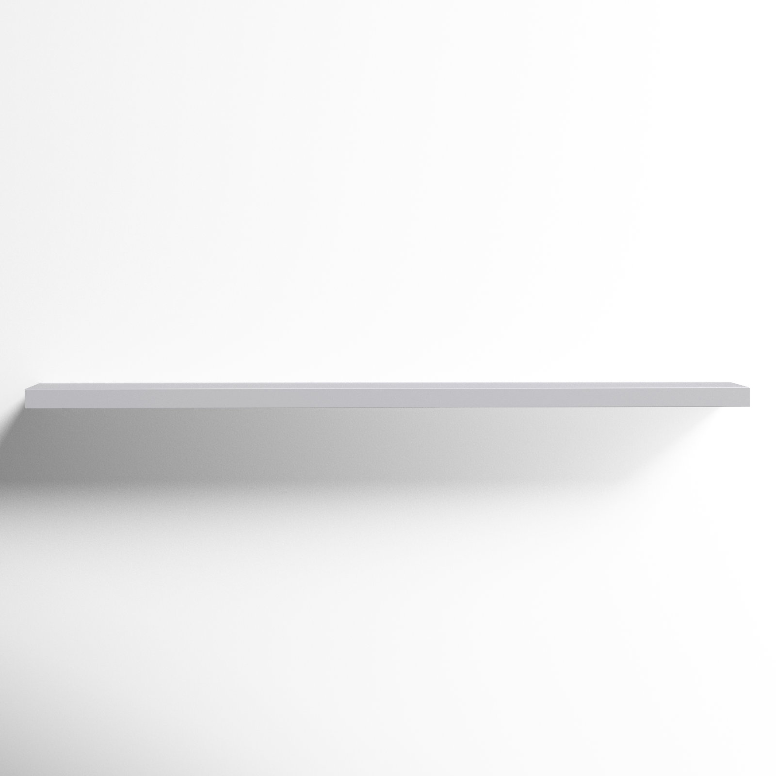 Sherice Floating Shelf, 1.97" H x 74.81" W x 10.24" D, White
